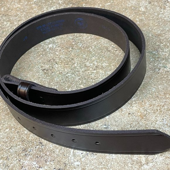 NEW DARK BROWN TASK FORCE TOP GRAIN LEATHER USA HEAVY DUTY BELT MENS SZ 46 LARGE - Picture 4 of 4